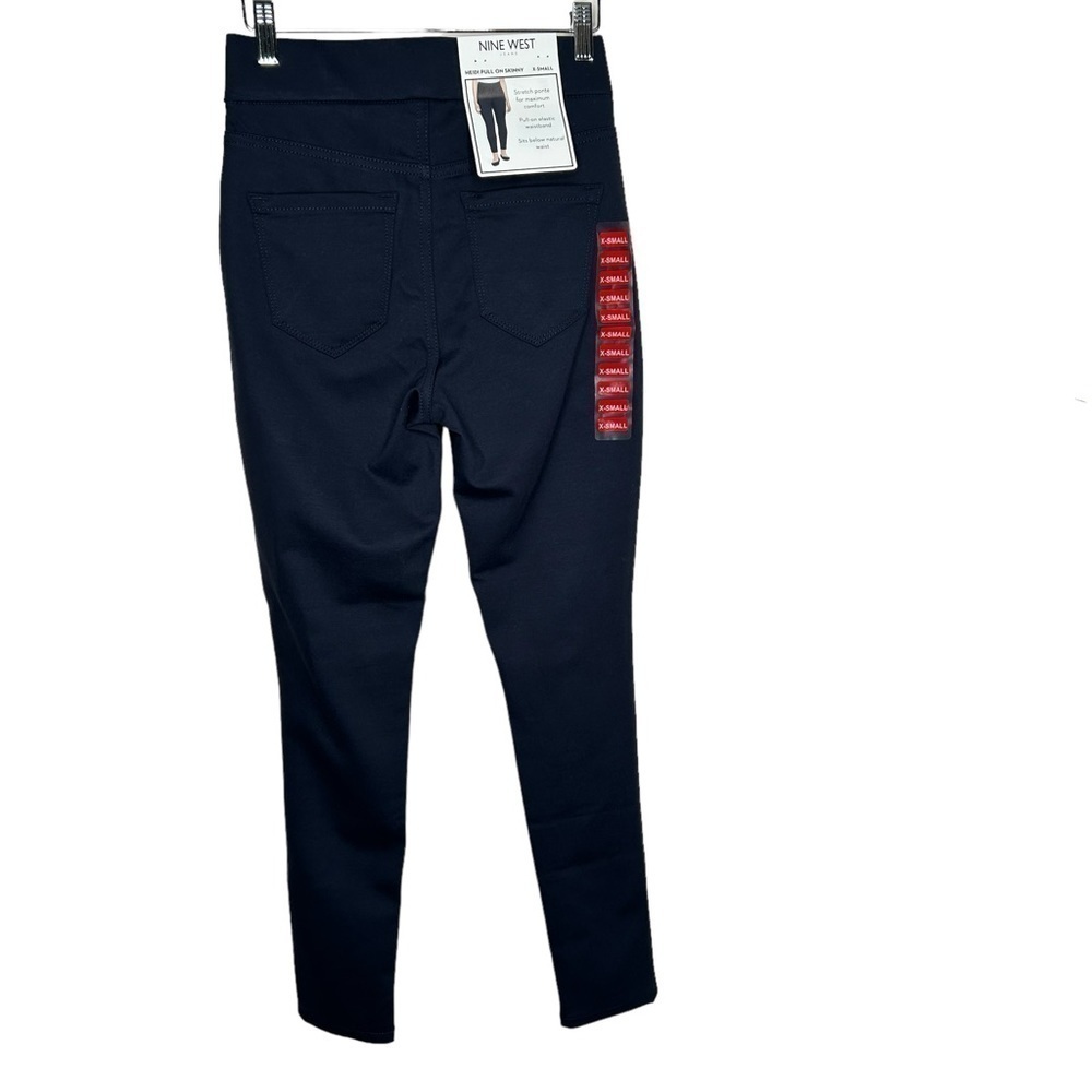 NEW Nine West Heidi Pull-On Skinny Jeans Navy Blue Size XS - Picture 5 of 6